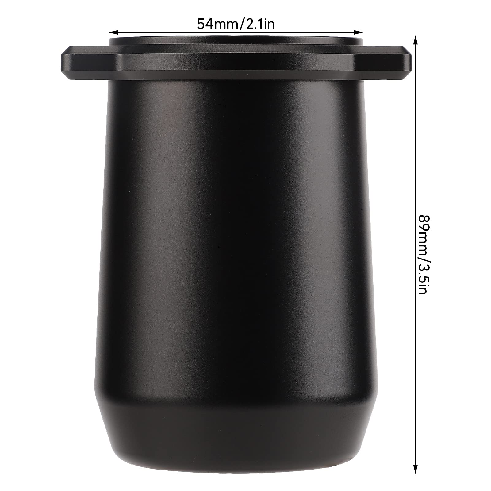 54mm kubek dozujący kawę ze stopu aluminium młynek do kawy espresso kubek w proszku podajnik kawy w proszku część (Black)