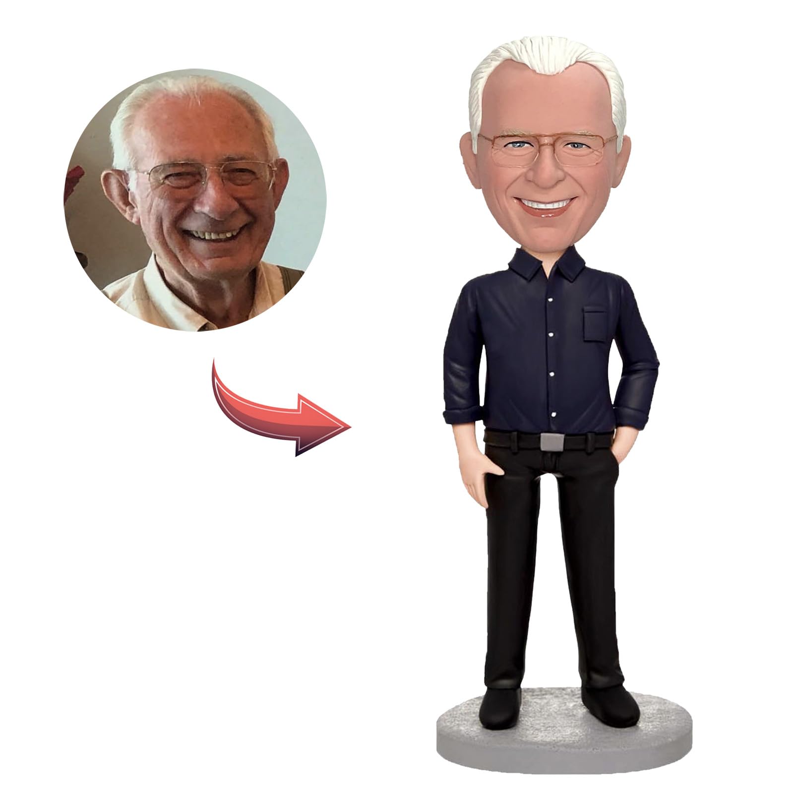 Stylishbobblehead Customized Bobblehead Dolls, Golf Handmade Personalized Sculpture Gifts for Men, Boyfriends, Husbands, Office Colleagues or Bosses