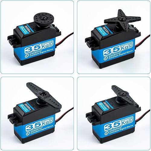 Miniatura 7 de DS3235 77.2 lbs Digital RC Servo de alto par todo el engranaje de metal Motor sin núcleo impermeable servomotores para RC Robot, coche, camión