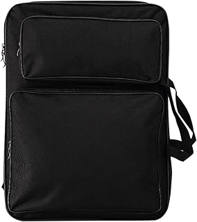 ZIHDKE Bolsa Portafolios De Arte Mochila Multifuncional for portafolio de Artistas, Bolso de Hombro, Bolsa de Dibujo de Viaje, Mochila Impermeable for bocetos de Arte(Black)