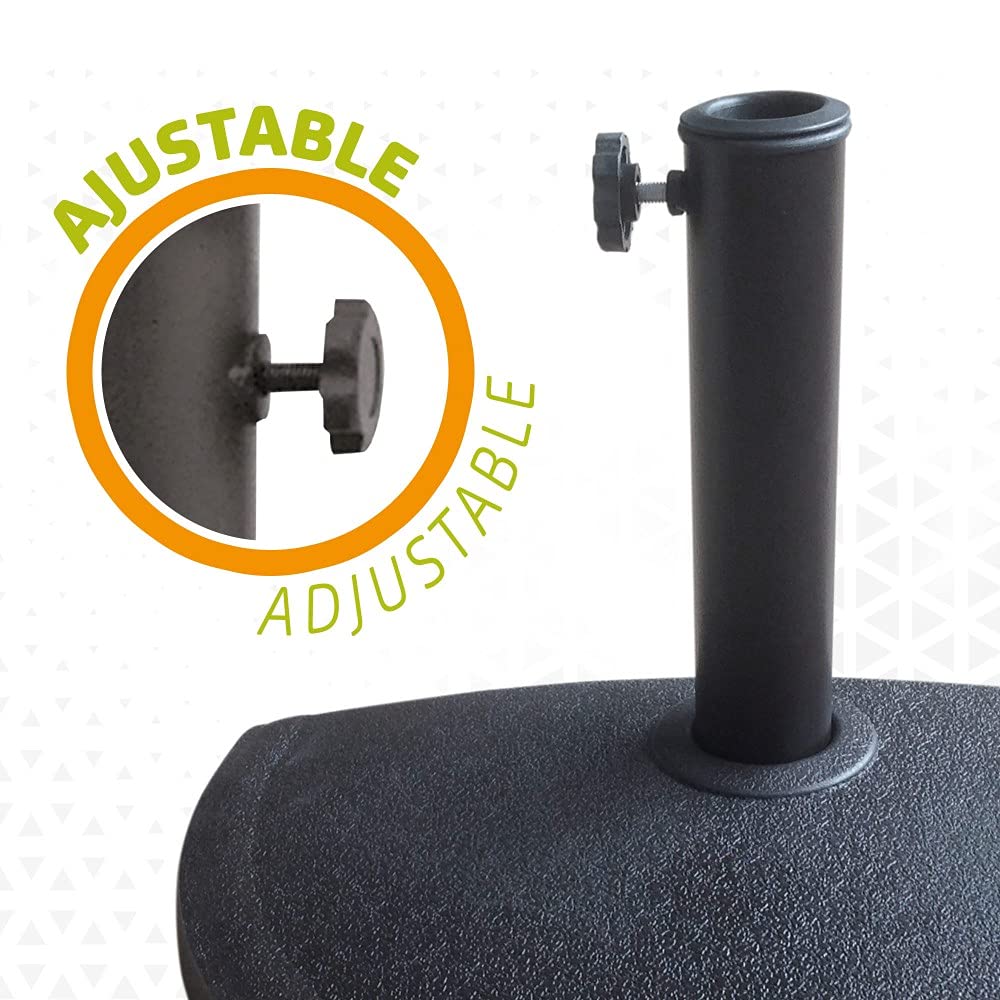 AKTIVE Soporte Parasol semicircular Resina 38-48 Garden