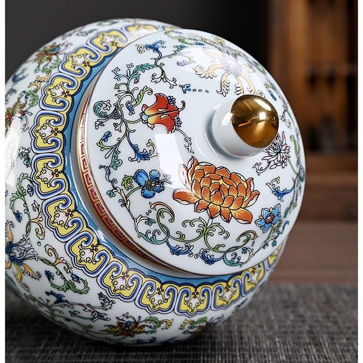 Słoik Cukru Ceramiczne puszki do herbaty, puszki ogólne kolor szkliwiony, Pałac Styl średni złośliwy, Biluochun Słodycze Wysokiej Klasy, Przechowywanie w domu, Uszczelnione Herbaty Botka(B)