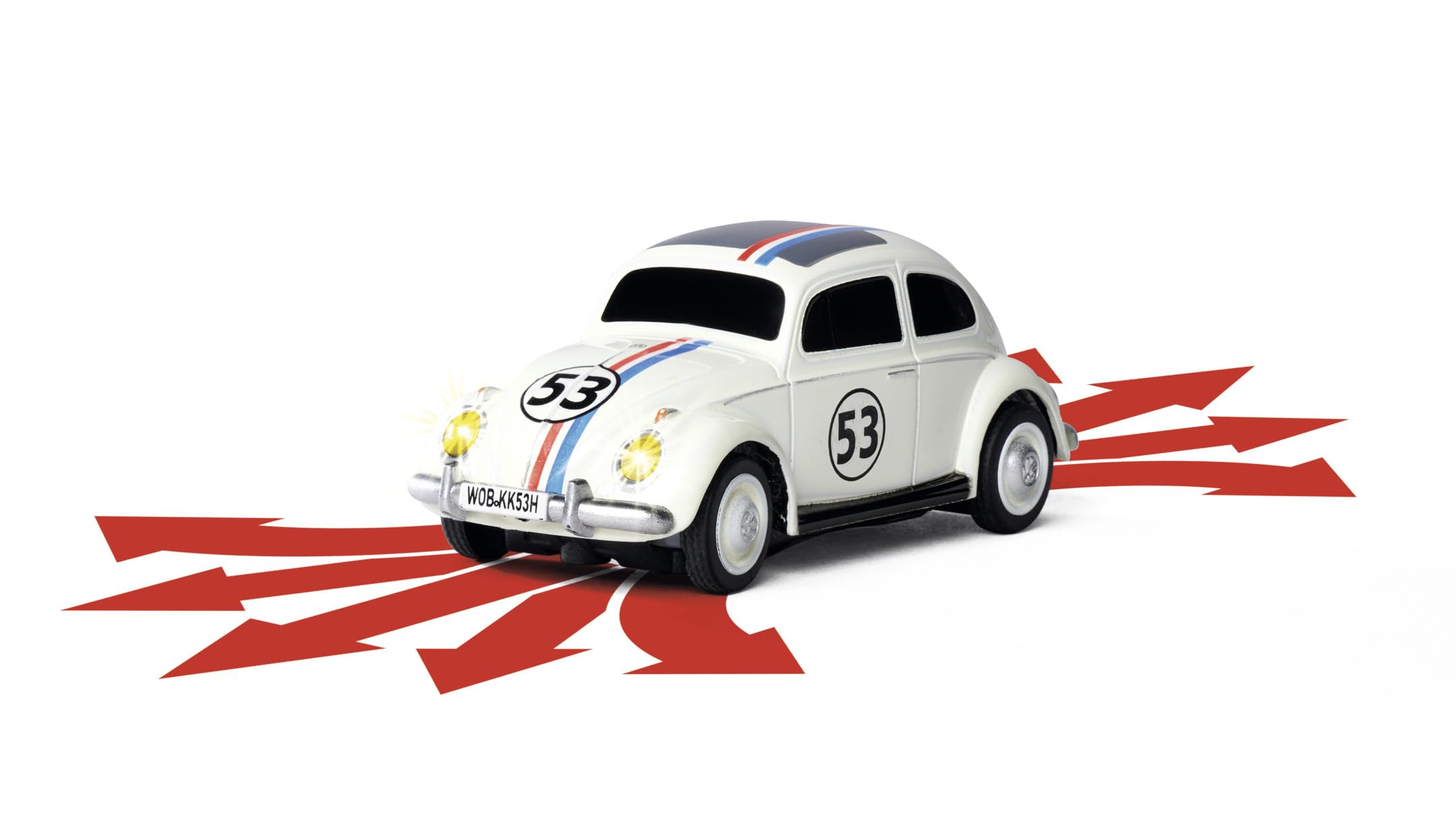 Carson 500504153 1:87 VW Beetle Rallye 2.4G 100% RTR - Gotowy do jazdy model, model RC, samochód H0, model RC, pojazd do dioramy