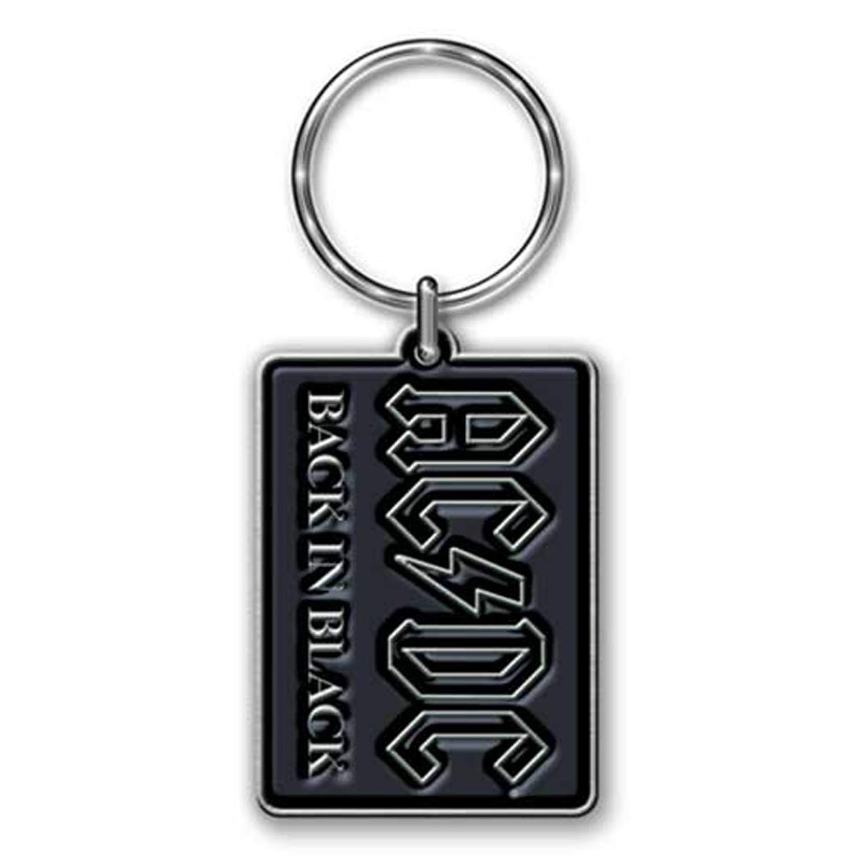 AC/DC Back in Black Angus Young Brian Johnson Official Licensed Keychain Keyring