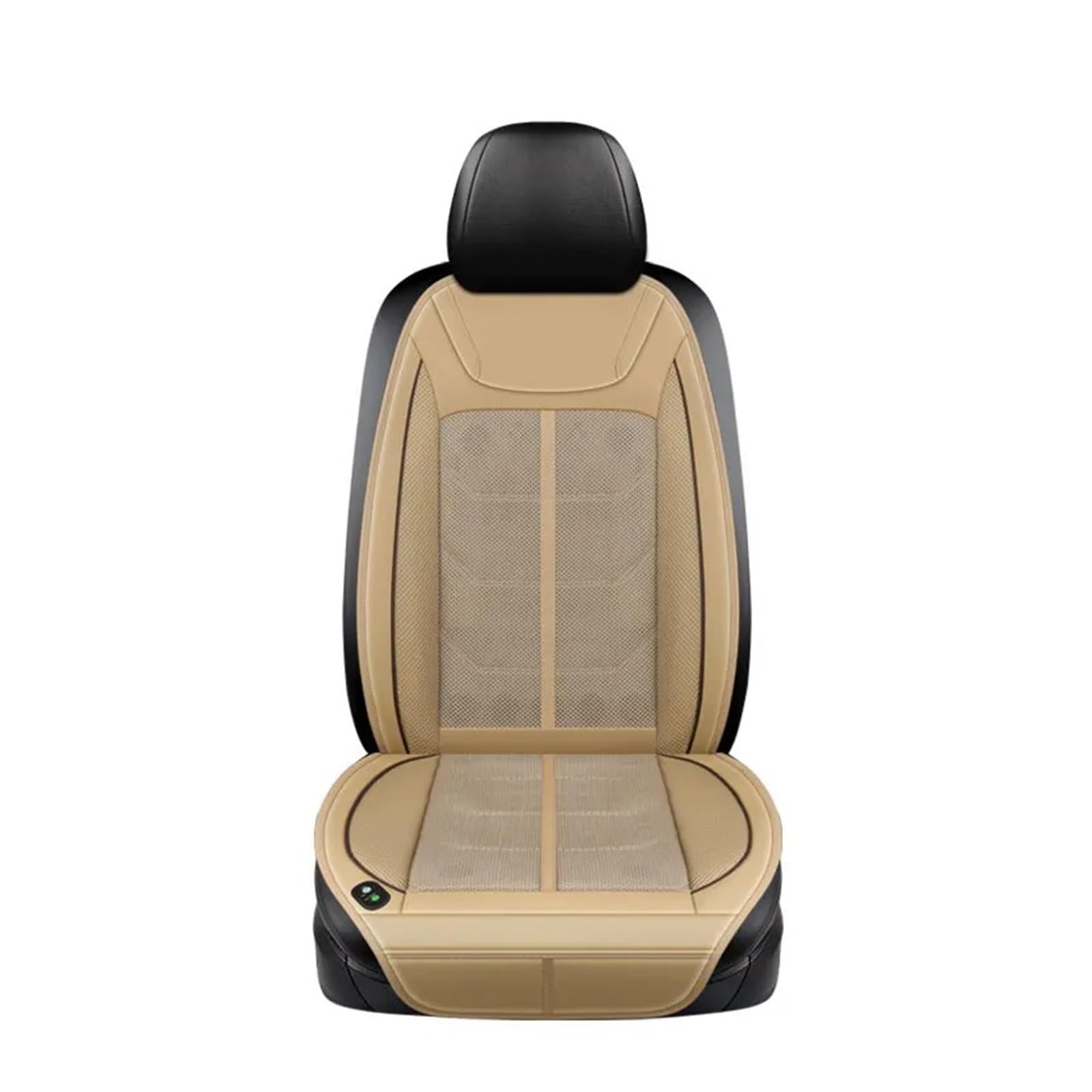Fundas Asientos Coche Aire Acondicionado Coche Succión Refrigeración Verano Calefacción Invierno Cojín Asiento Ventilación Soplado Arranque Asiento Coche Juego(Beige 12v Massage)