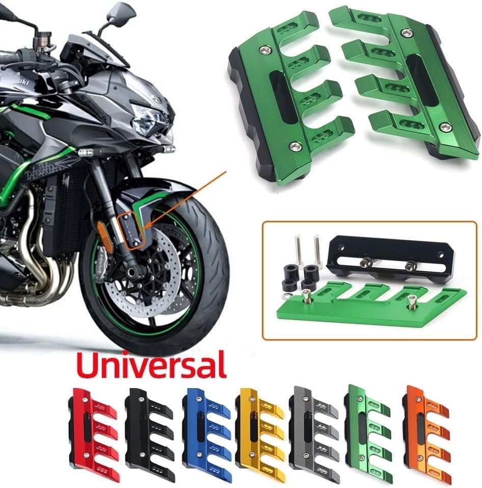 SCUUBE for Kawasaki H2 H2R Motorcycle Mudguard Front Fork Protector Guard Block Front Fender Slider Accessories Motorcycle Accessories (Color : Blue)