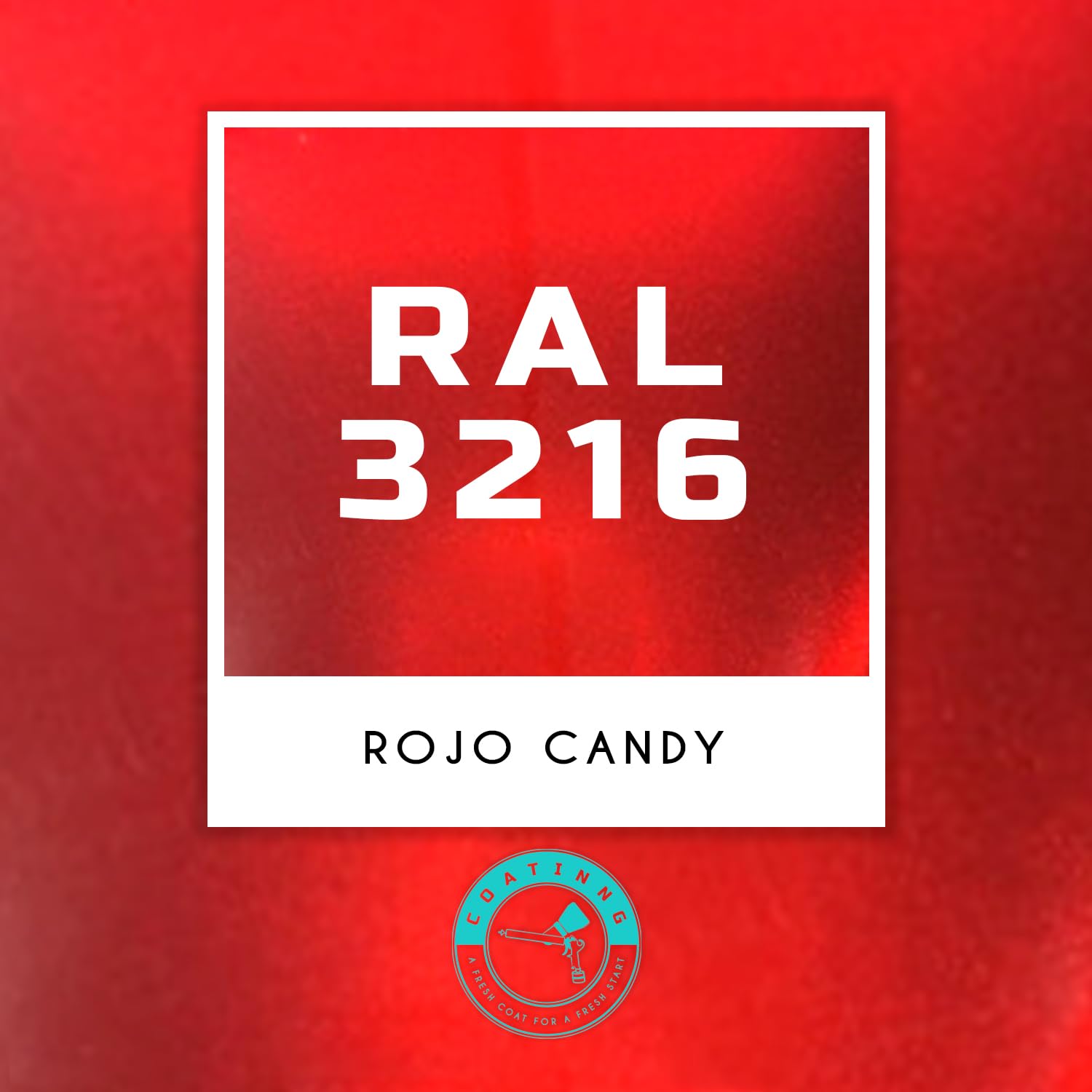 Pintura en polvo electrostática color rojo candy, Poliester transparente, powder coating,termoendurecible,para carrocerias y llantas, pintura al horno (ROJO_CANDY_RAL3216)