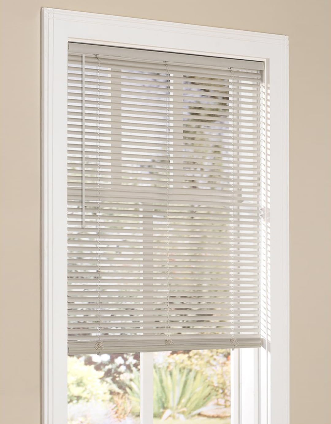 Custom 1 Inch Aluminum Blinds for Windows Cordless Sink Mini Venetian Blinds Aluminum Mini Blinds Cheap for Office Bathroom Blackout Horizontal Blinds. Grey,32