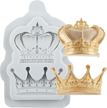 Crown Clay Molds Vintage Crown Silicone Mold for DIY Crafts Epoxy Resin Casting Air Dry Polymer Clay Plaster Jewelry Making
