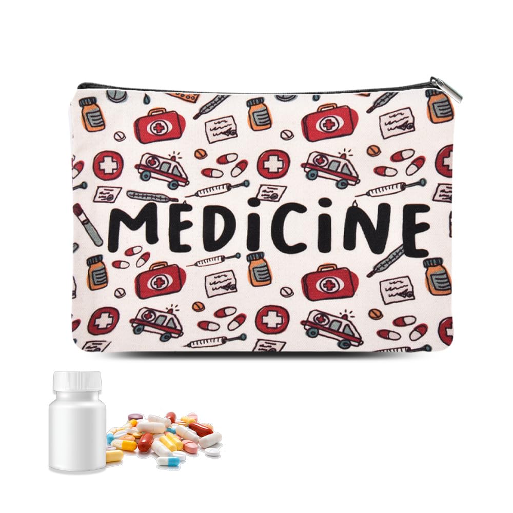 ShiQiao Spl Medicine Bag for Travel Home Toiletry Bag for Women Men Medicine Organiser Bag for Patient Meds Pouch Portable First Aid Bag for Camping Pill Storage Bag