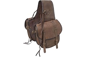 Tough 1 Soft Leather Horse Western Saddle Bags: