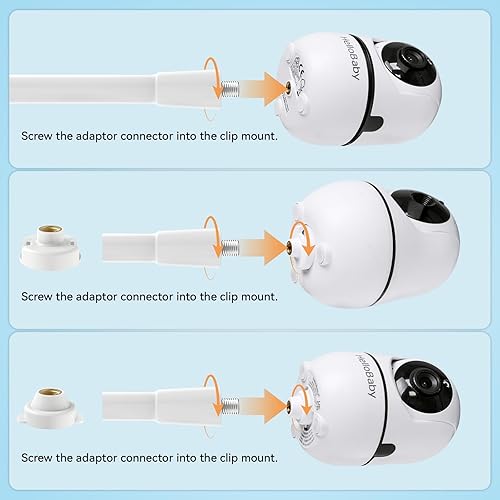 Miniatura 6 de Soporte para monitor de bebé compatible con HelloBaby para monitor HB6550, HB6560, HB65, HB6351, HB40, HB6339, HB6336, ANMEATE SM935E, soporte