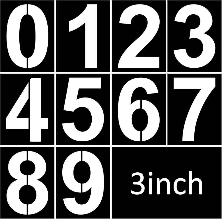 Amazon.com: 3 Inch Number Stencils Set 0-9 Address Number Stencil Templates Reusable Plastic Number Stencils for Cake Stencil Number Painting Stencils Templates : Tools & Home Improvement