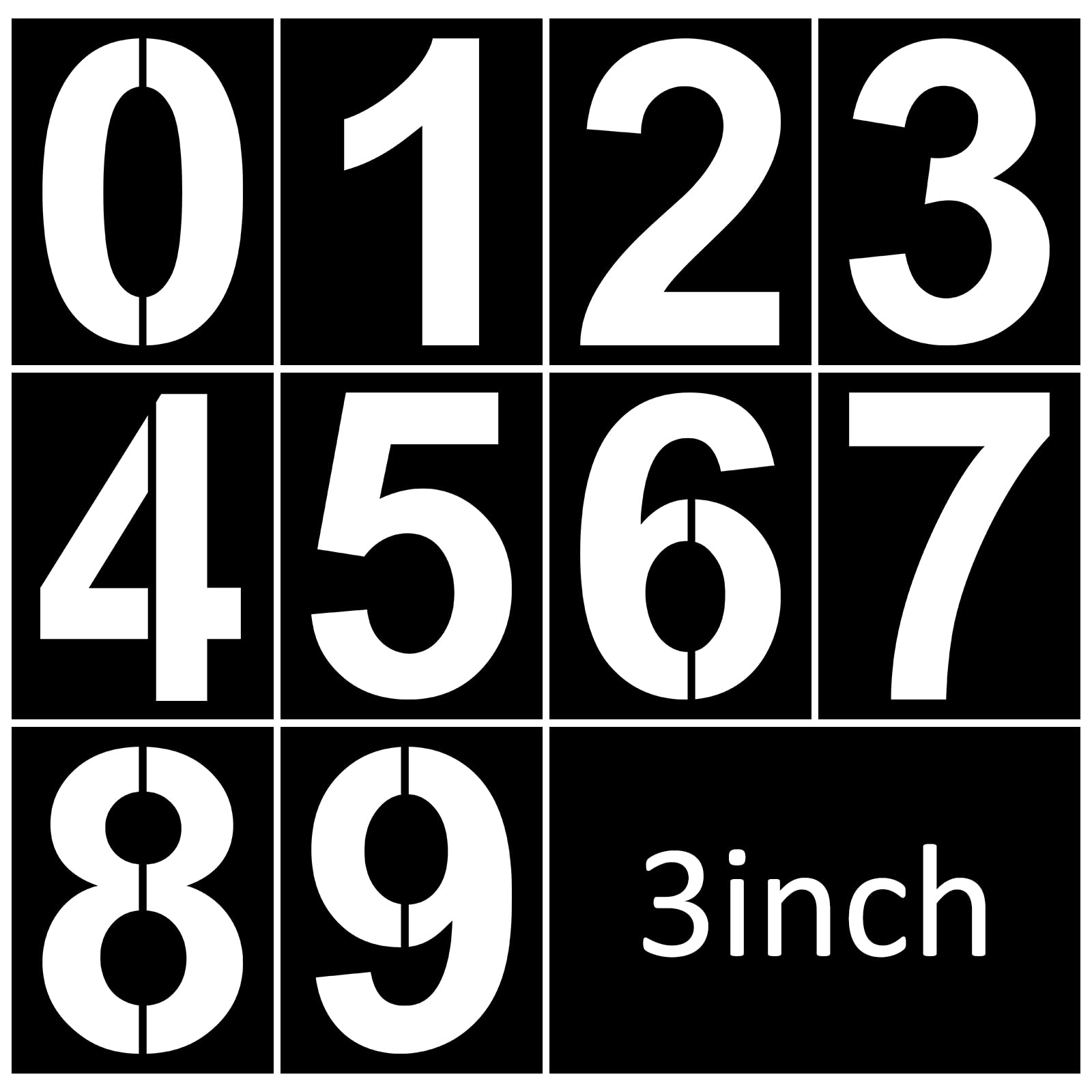 Amazon.com: 3 Inch Number Stencils Set 0-9 Address Number Stencil Templates Reusable Plastic Number Stencils for Cake Stencil Number Painting Stencils Templates : Tools & Home Improvement