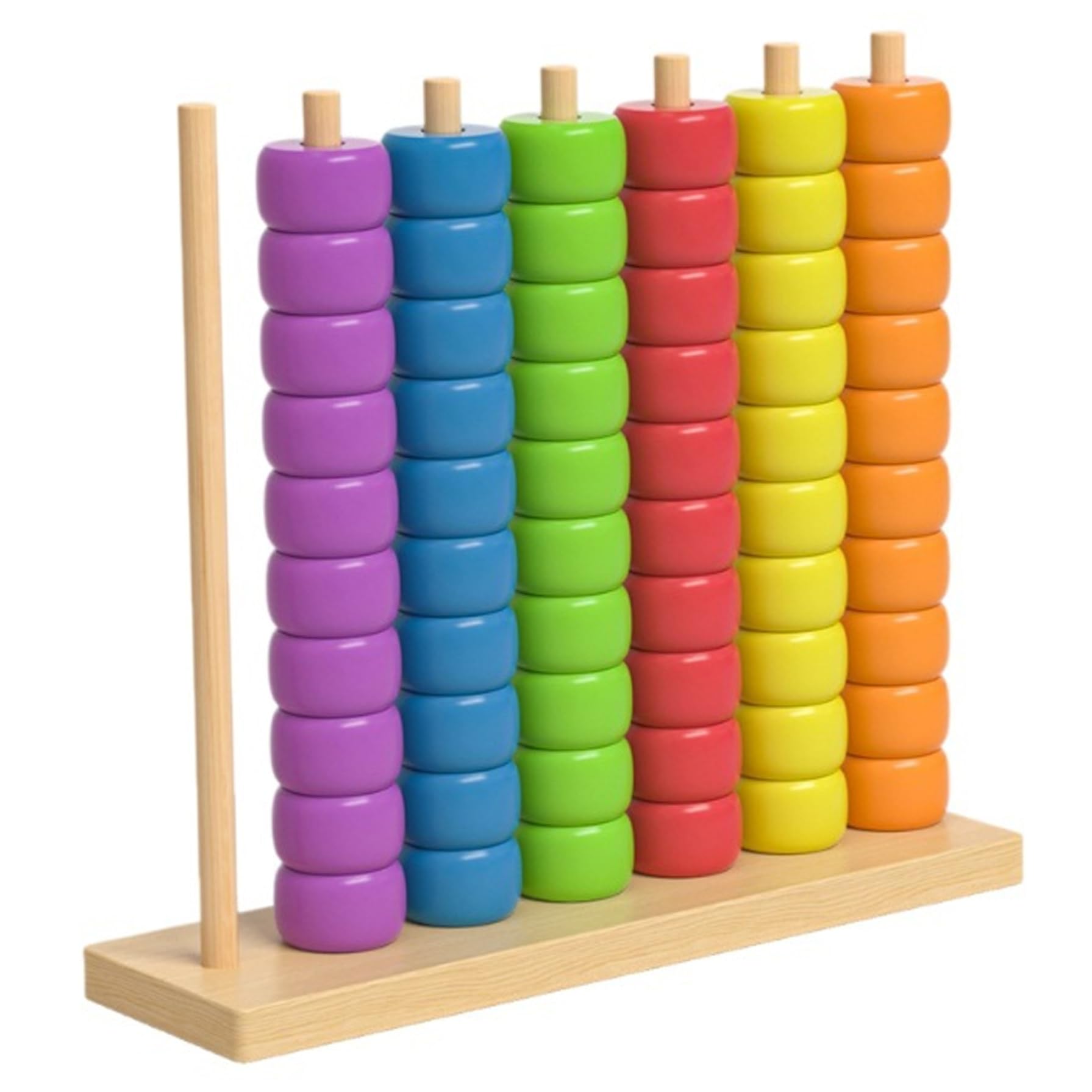 Juguetes de madera para clasificar colores juego de pilas Montessori 6