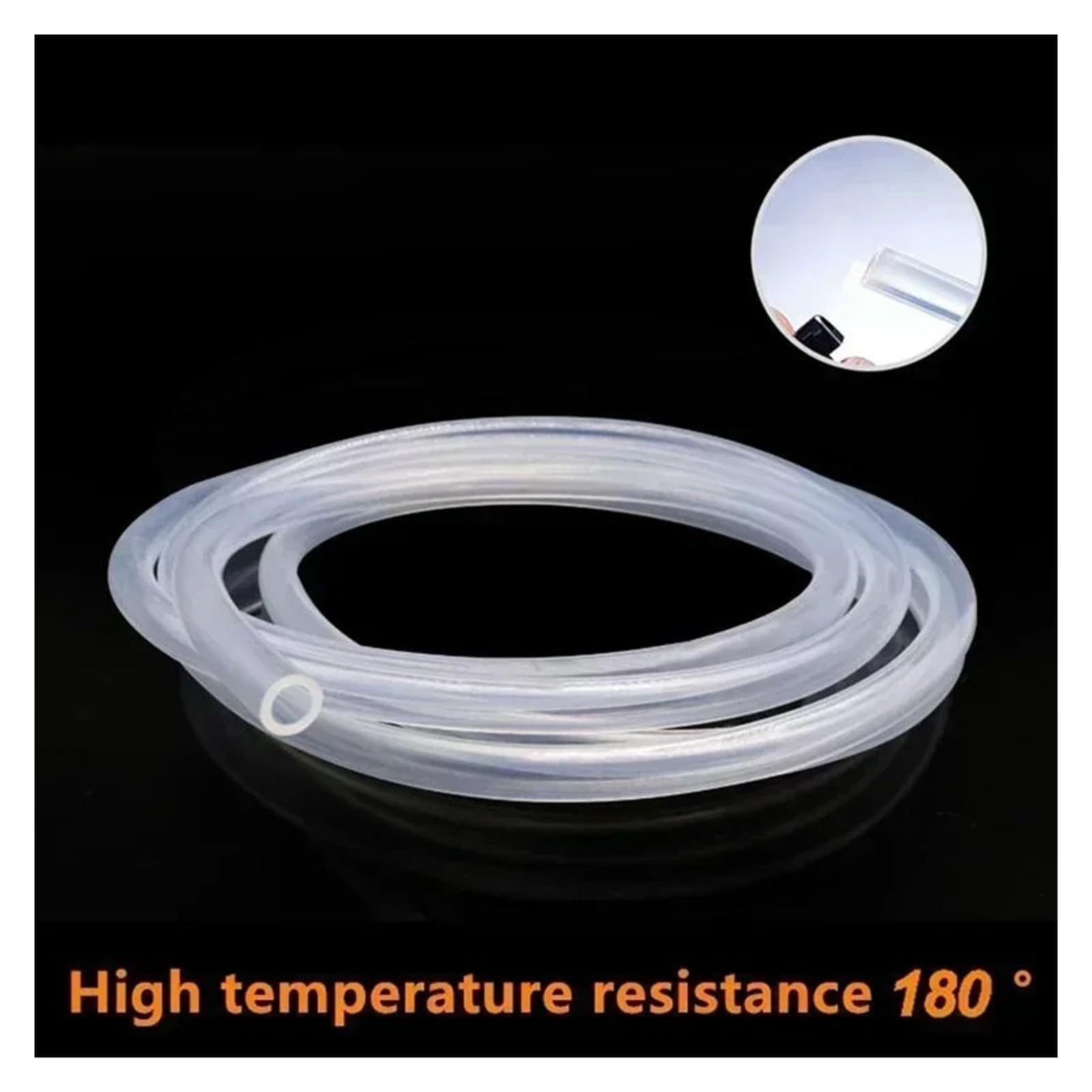 Manguera de tubo silicona Manguera de goma silicona transparente ID 0,5 1 2 3 4 6 7 8 9 10 mm OD Tubo flexible(ID 12mm x 18mm OD 5M)
