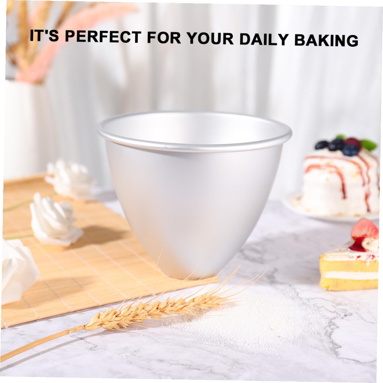 Abaodam 3pièces Moule à Gâteau à Fond Fixe Outil De Pâtisserie Antiadhésif Pour Gâteau Chiffon Cheesecake Et Mousse Accessoire De Cuisine Pratique Pour Amateurs De Pâtisserie