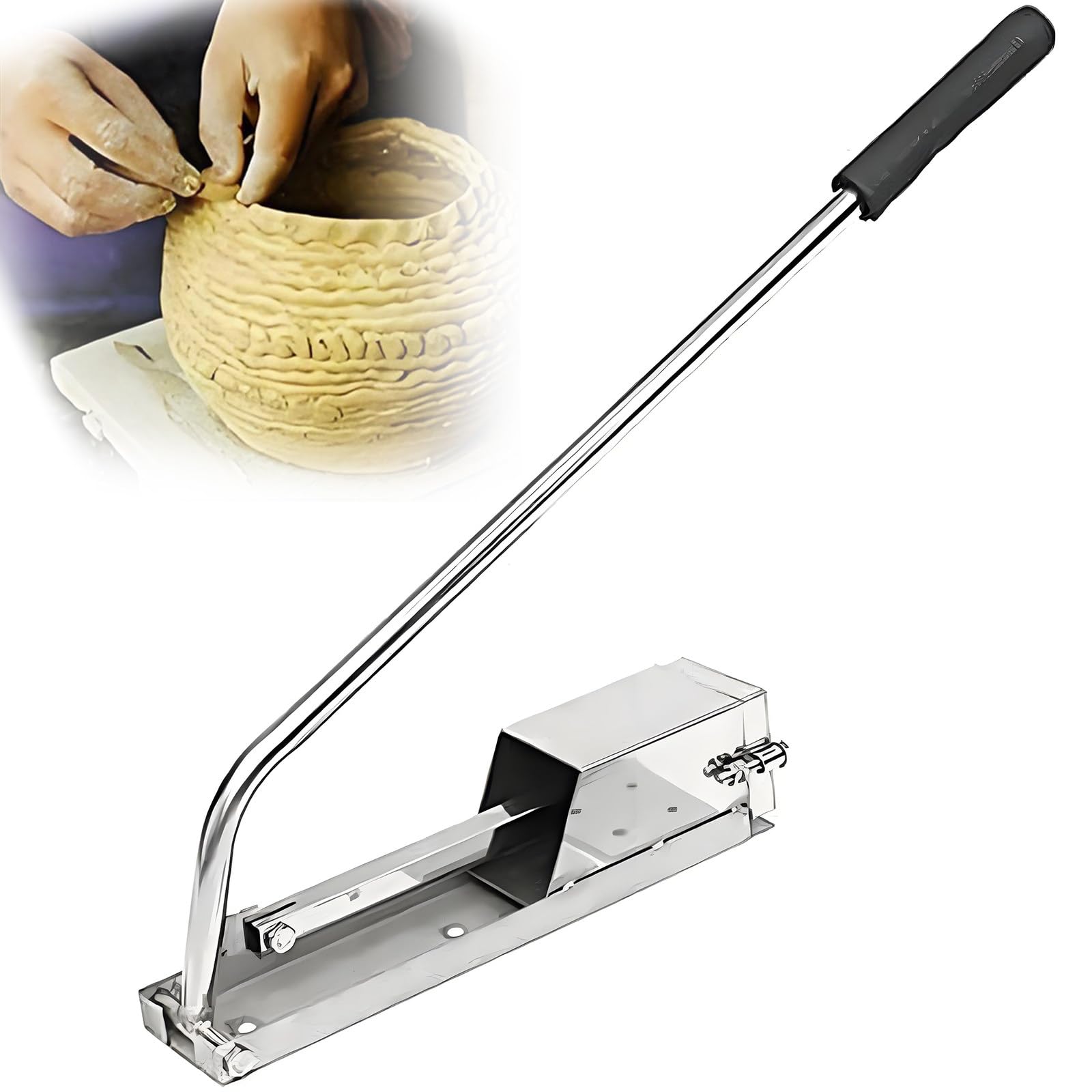 Máquina de prensado de pared para arcilla suave y pasta de azúcar, 4 módulos moldeadores, para estudios de cerámica, decoración de pasteles y artesanos aficionados
