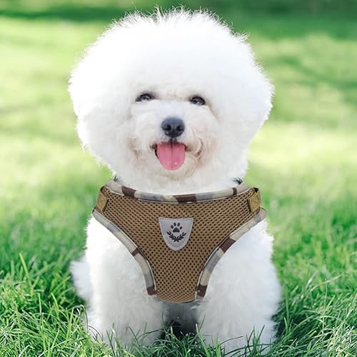 Miniatura 6 de FEimaX Juego de arnés y correa para perro sin tirones, de malla suave, ajustable, ligero, con correa reflectante, chaleco a prueba de escape,