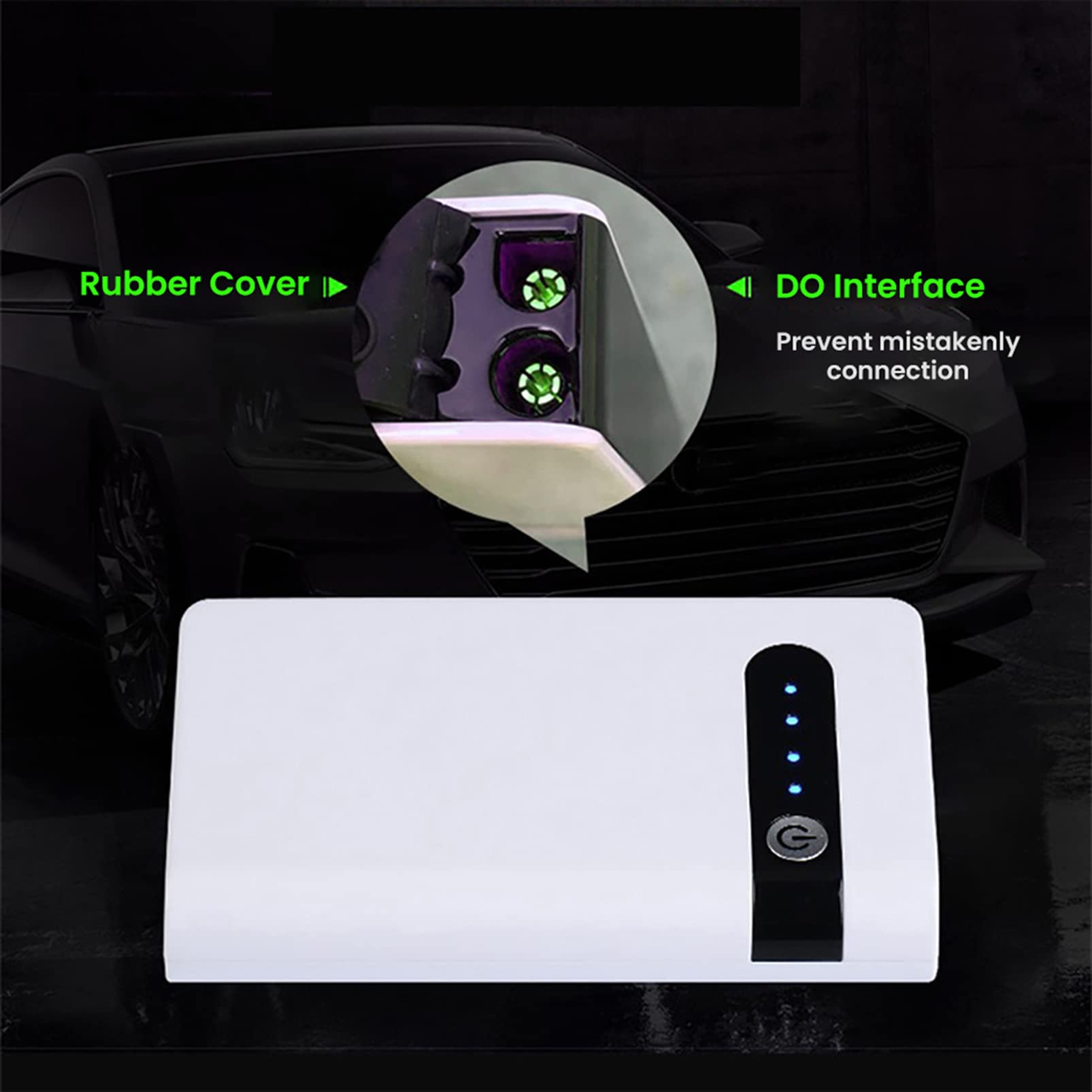 CUTTE Batería de Coche Jump Starter 20000mAh Arrancador de Emergencia Booster 12V Cargador de Teléfono Móvil Banco de Energía con Puerto USB Linterna LED