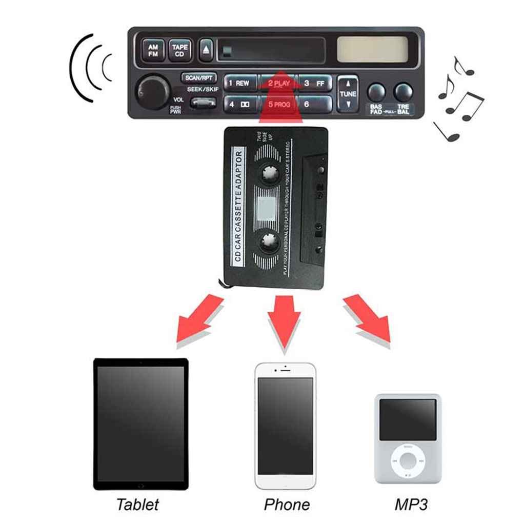 Adaptateur stéréo Tape Cassette Cassette Auto Adaptateur convertisseur de Bande Universel pour iPod pour iPhone MP3 MP5 câble Lecteur CD