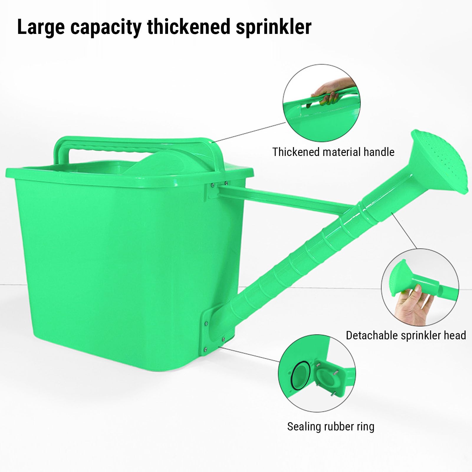 Jeffergarden Annaffiatoio in Plastica da 20 Litri di Grande capacità con 3 modalità di Irrigazione, Ugello Regolabile per Piante da Giardino da Interno Ed Esterno