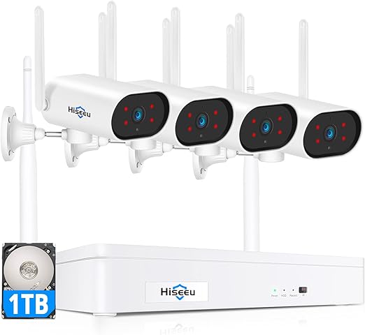 KERUI WLAN Überwachungskamera Set - 2x 6MP PTZ Kameras Mit 10.1" Monitor