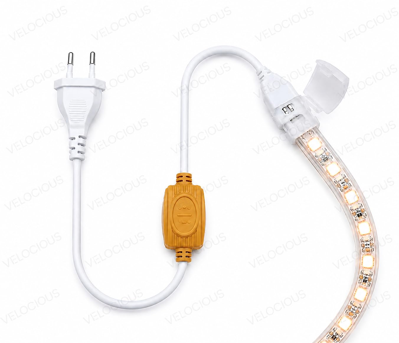 2 Pcs LED Rope Strip Light Adapter Cable for 2 Pin LED Rope Strip Light, Plug & Play Power Connector, Durable PVC Cable for Decorative Lighting, Easy Installation (Pack of 2)-image-47