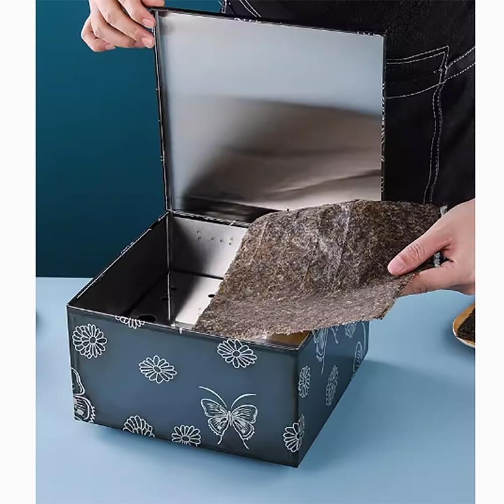Horno de algas marinas de acero inoxidable, recipiente de algas marinas con función de secado, calentamiento de algas marinas hace que sea crujiente, con 3 bombillas de calefacción, temperatura