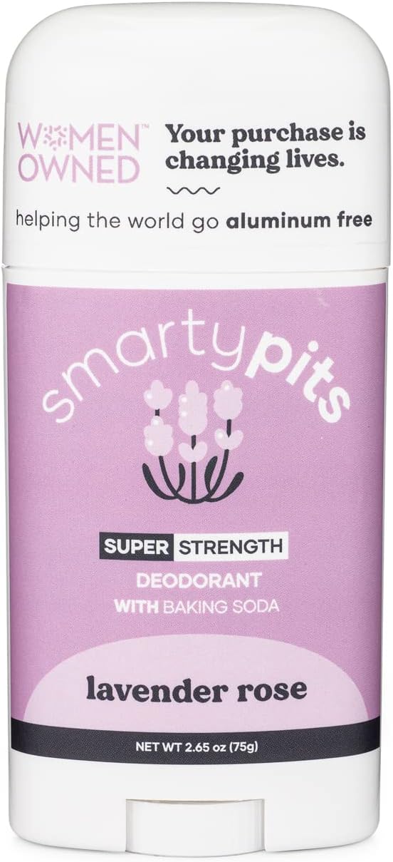 Natural/Aluminum-Free Deodorant (with baking soda): Paraben Free, Phthalate Free, Not Tested on Animals (Lavender Rose)