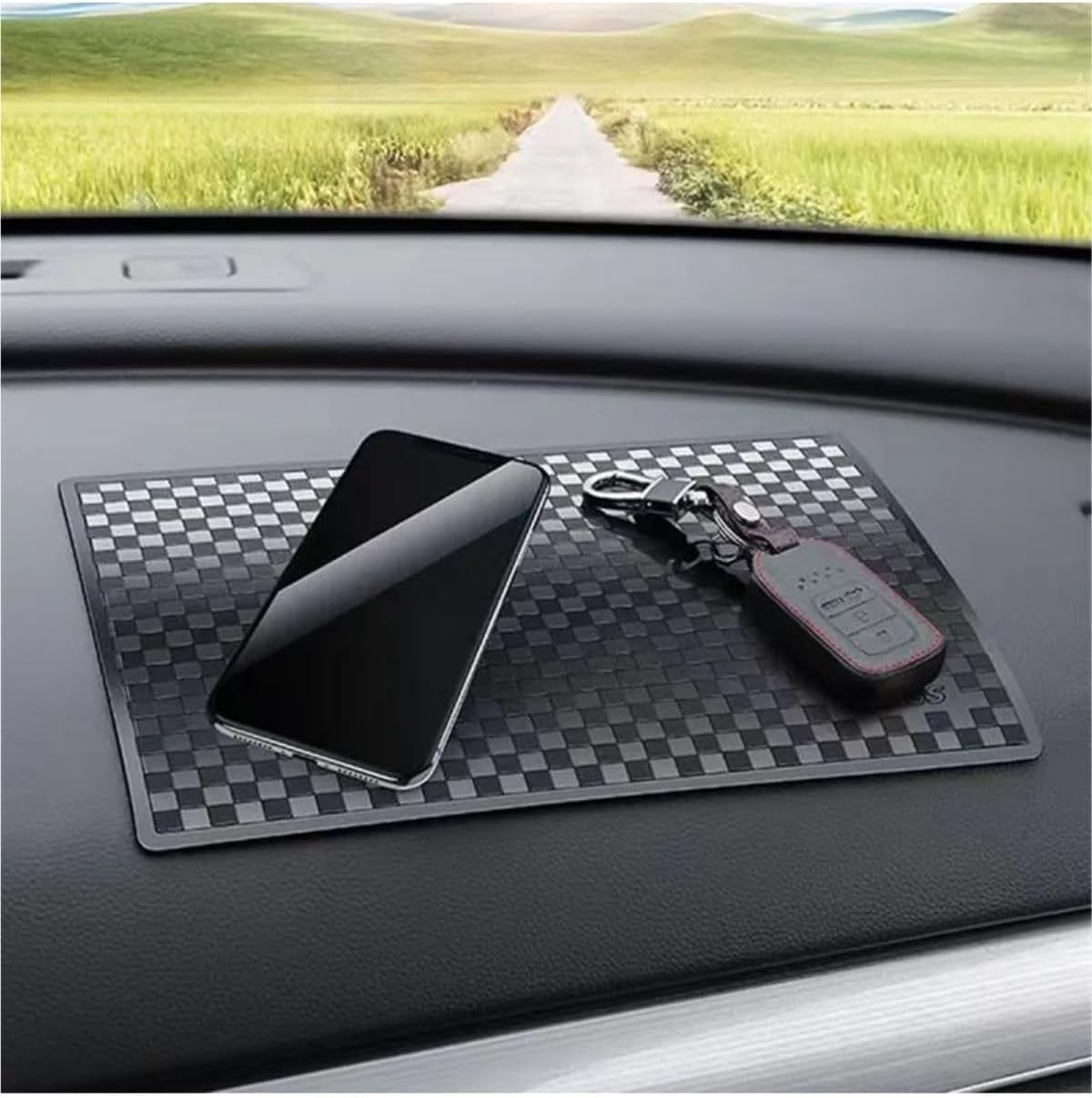 Non-Slip Car Dashboard Mat, 1 Piece Car Mat Non-Slip Mat Car Interior Silicone Dashboard Phone Anti-Slip Mat Storage Pad Car Mobile Phone Accessories (L 280 x 180 mm)