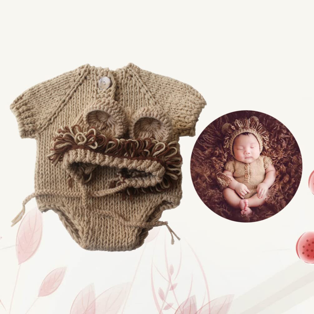Accessoires de Photographie de bébé Nouveau-né Mignonne Conception de Photo de Lion prenant des Tenues Costumes Unisexe tricotés