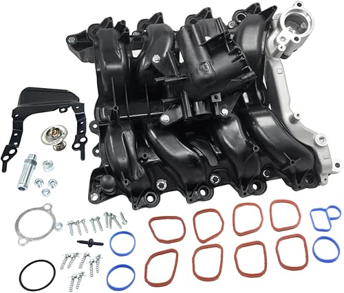 Angymeck Colector de admisión del motor para Ford E-150 2010 2011 2012 2013 2014 para Ford E-250 2010 2011 2012 2013 2014 para Ford F-150 2009 2010