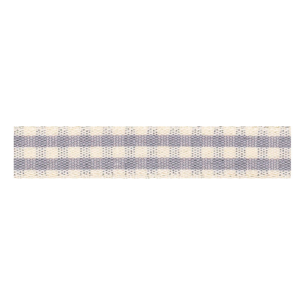 Rustic Gingham: 5m x 7mm: Grey ribbon