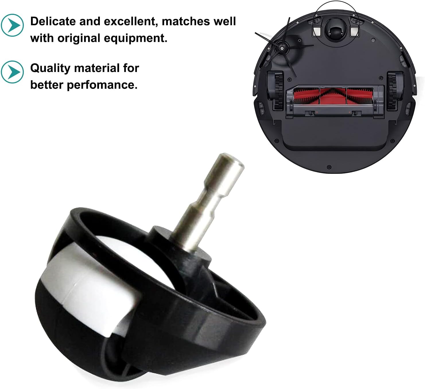 20Pcs Set for Xiaomi Roborock S6 S60 S65 S5 MAX T6 Vacuum Cleaner Accessories, 2 Roller Brush, 4 Filter, 4 Mop, 3 Side Brush, 6 Water Core, 1 Wheel