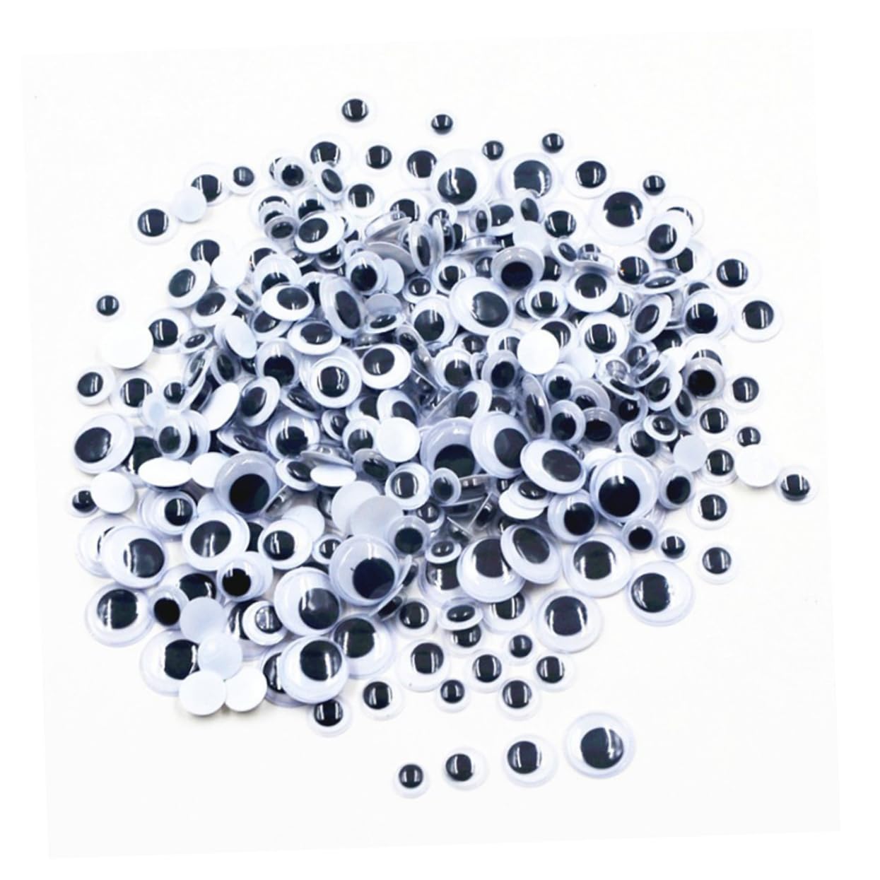 KALLORY 100pcs Eye Stickers DIY Handmade Toys Plastic Candy Eyes Fake Eyeballs for Crafts