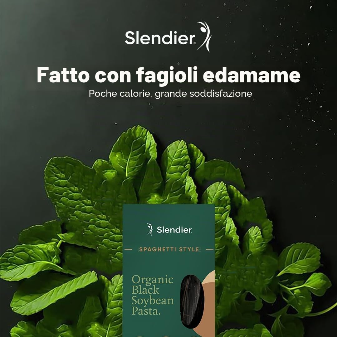 Slendier - Spaghetti di soia biologici | Spaghetti di soia ad alto contenuto proteico | Adatto a cheto e vegani | Senza glutine e grassi | Pasto sano e veloce | Confezione da 6