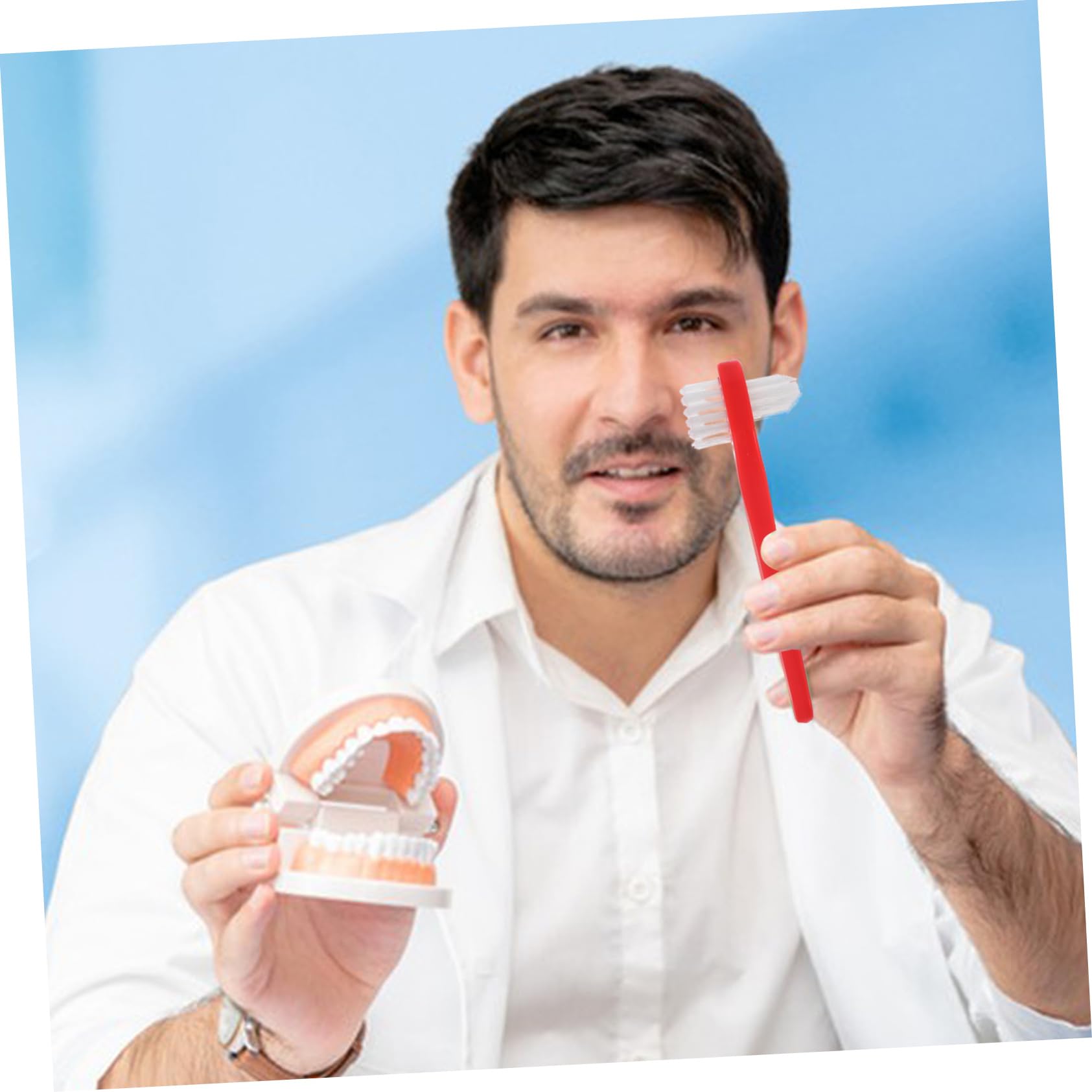 5 Set Spazzolino Dentarie Doppia Per Orale Per Viaggi Resistente E Riutilizzabile Ergonomico 4 Pezzi*5