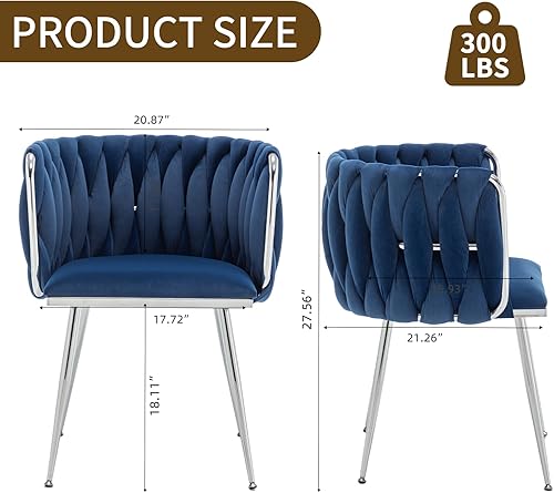 Miniatura 2 de Juego de 4 Sillas de Comedor de Terciopelo Systemkenji, Sillas Tapizadas para Comedor con Patas de Metal, Sillas de Comedor Modernas 4, Sillas