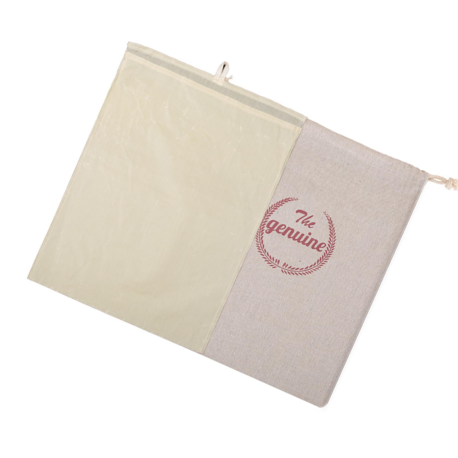 Bolsa de pan ecológica de lino para mantener hogazas frescas en desayunos familiares