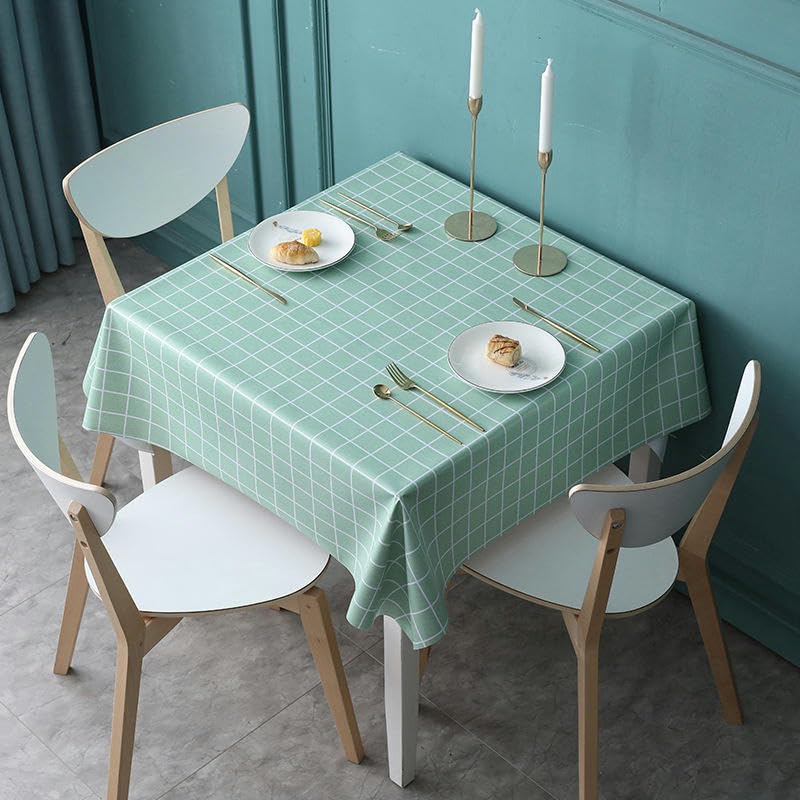 Nappe en PVC anti-tache pour grande table à manger rectangulaire et facile à laver