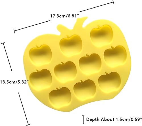 Miniatura 5 de Molde de silicona para caramelos de chocolate, fresas, piñas, manzanas, uvas, moldes flexibles para hornear para cubitos de hielo, gelatina,