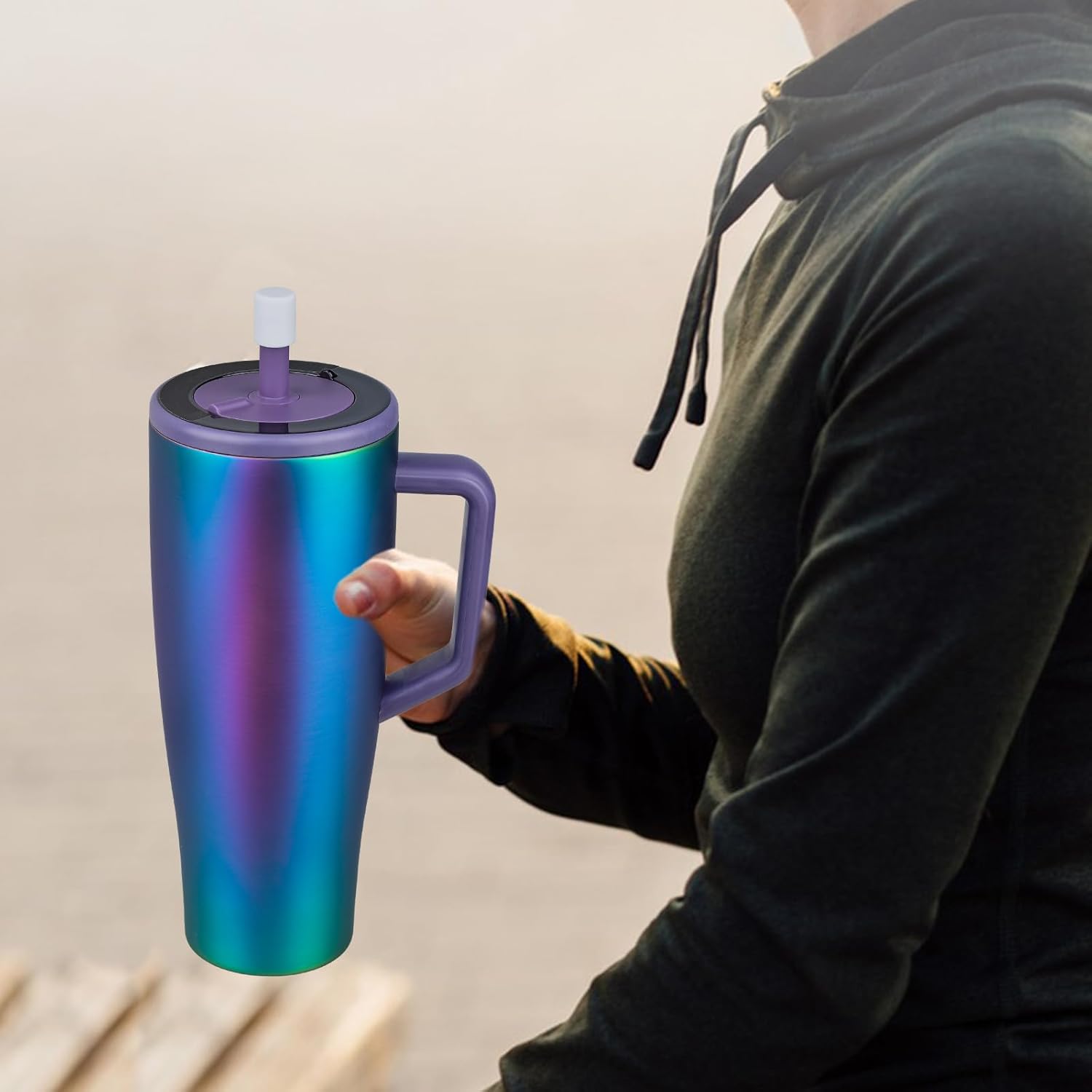 TERPINK 2 Pack Magnetic Straw Caps Compatible with BrüMate All Era and Resa Tumblers, Silicone Straw Caps Toppers Compatible with Brumate Accessories, Covers Protectors BPA Free (Light Blue) - Image 6