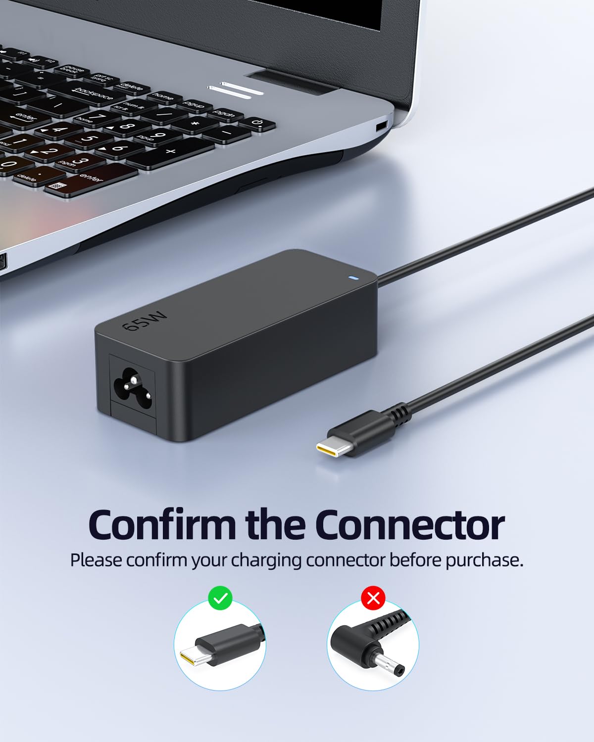 65 W 45 W Caricatore Compatibile con Lenovo ThinkPad Yoga L13 E15 E14 T14s P43s X13