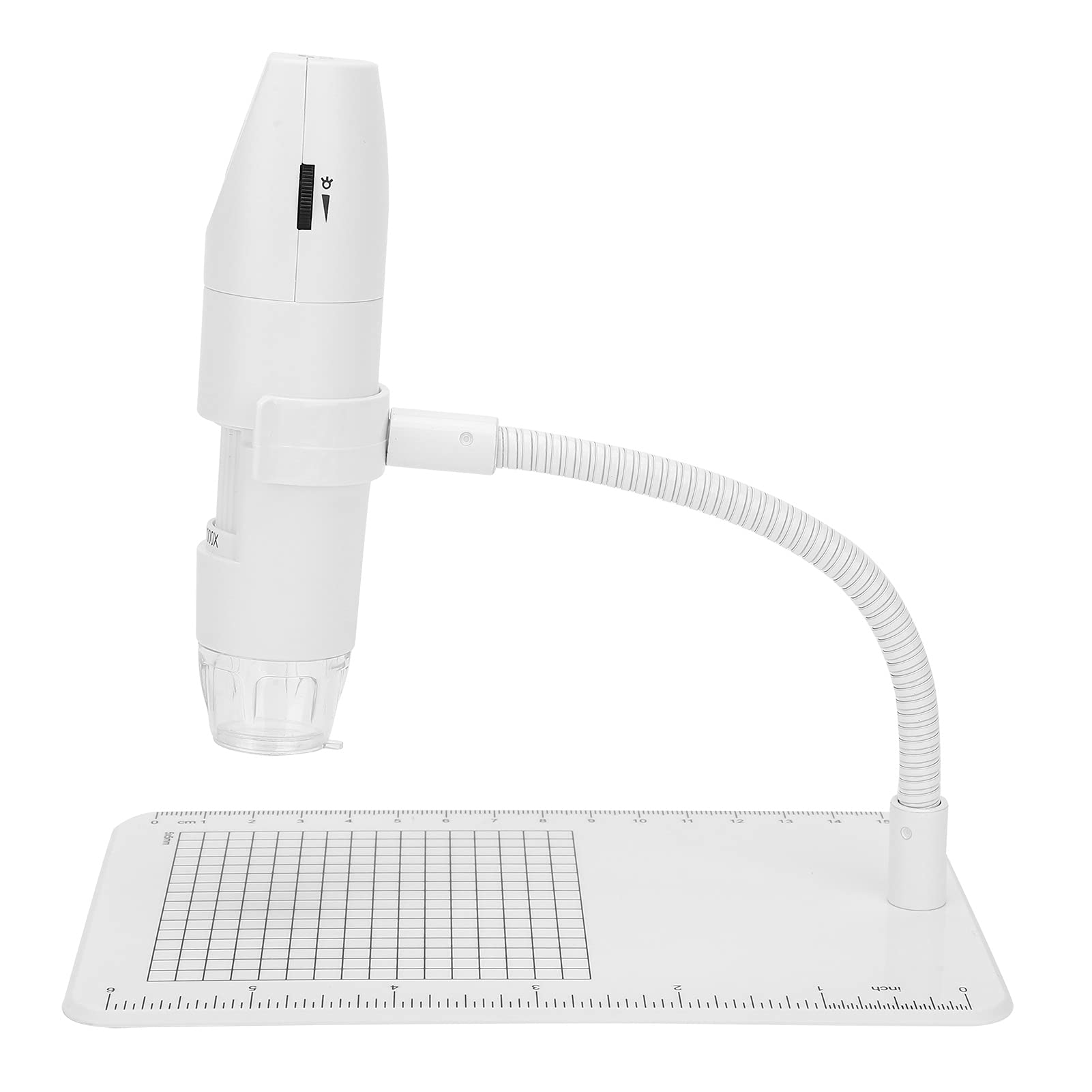 Drahtloses Digitales Mikroskop ABS USB-Mikroskop 1080P 50 Bis 1000X mit WiFi USB 8 LED Manueller Fokus für Elektronische Reparatur Schmuckinspektion Studenten Lehrforschung (White)