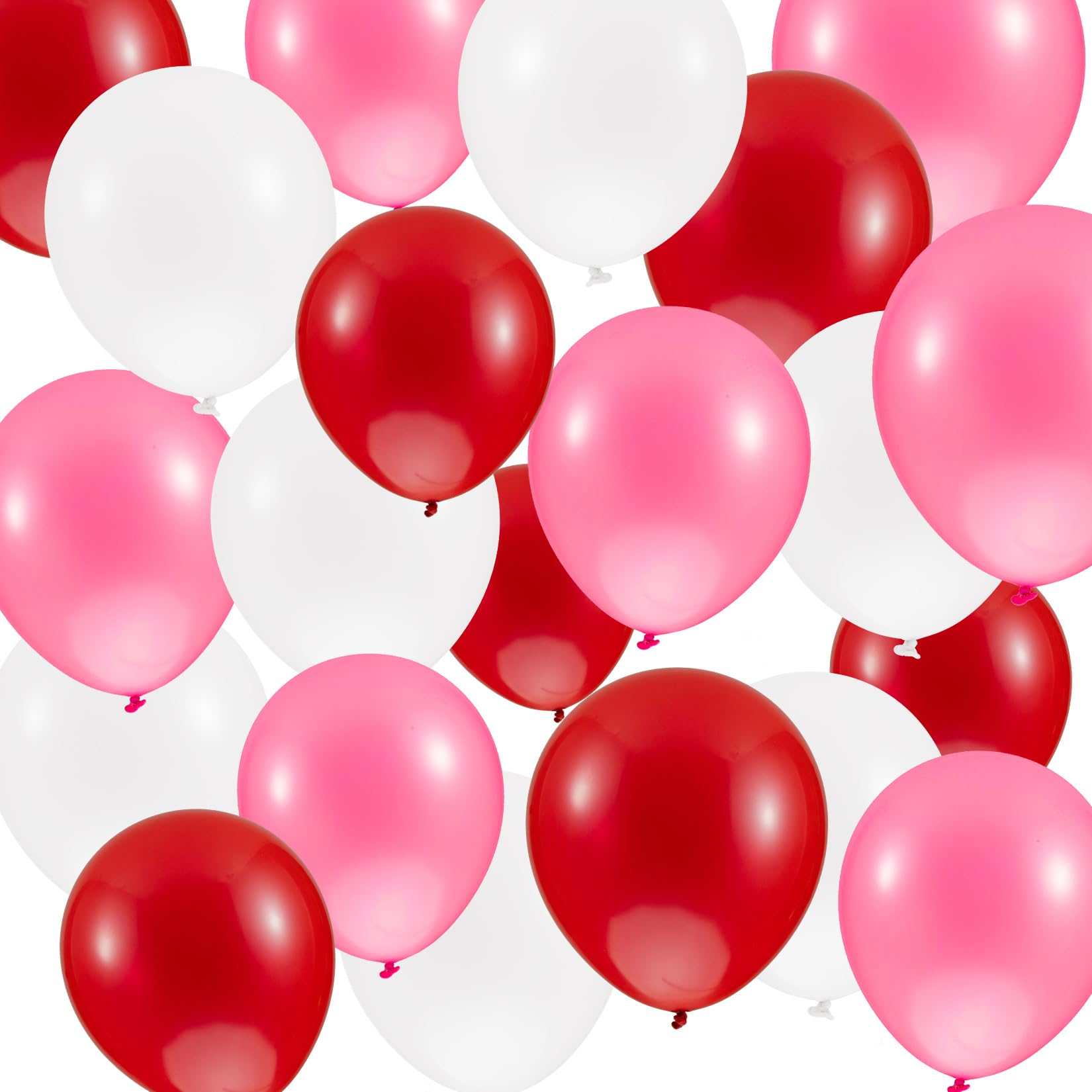 100PCS Valentines Day Balloons Arch- MAQIHAN Red Pink and White Balloons Happy Anniversary Balloons Globos Rojos Romantic Decorations Latex Balloon Valentines Day Decorations for Party 12 Inch