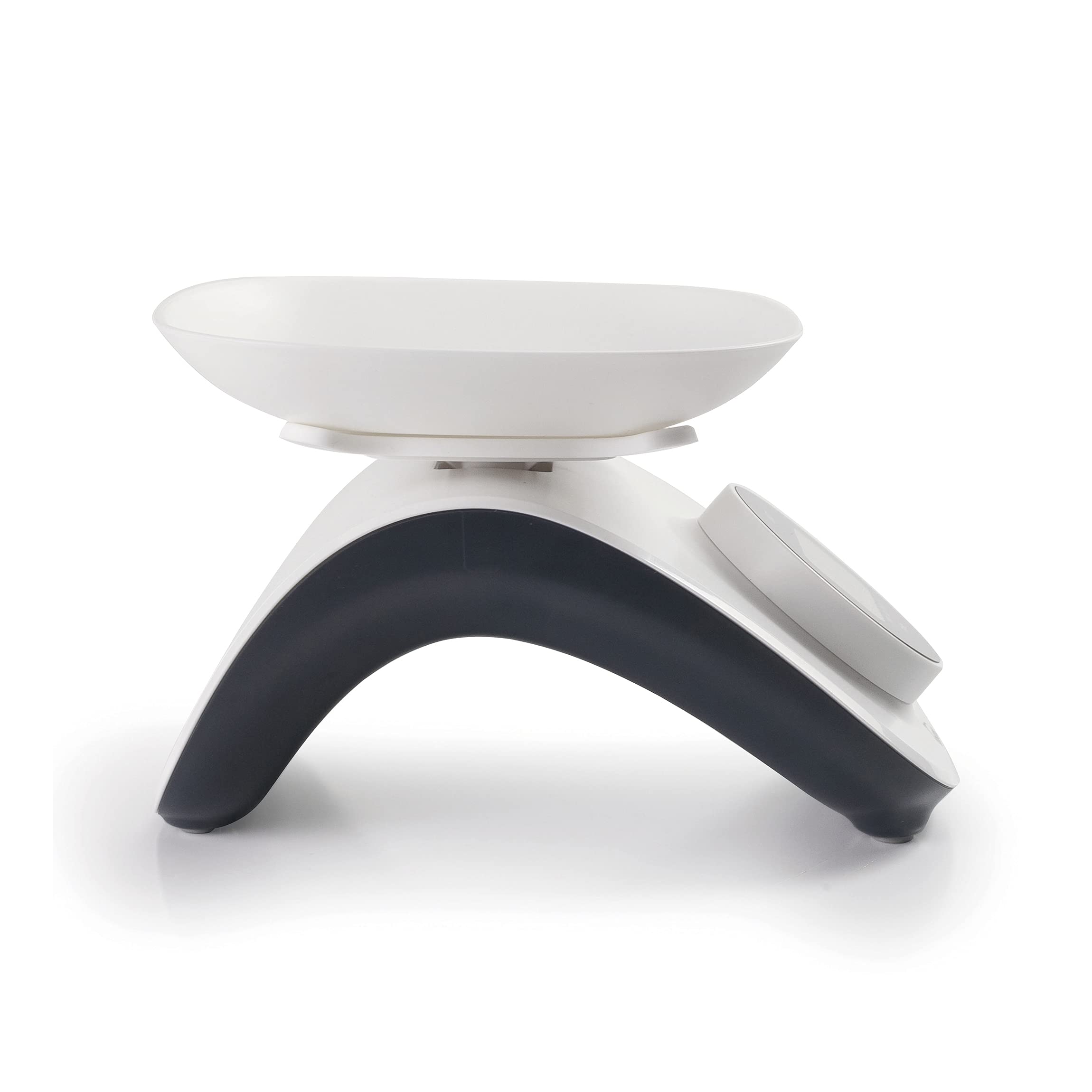 Lacor 61719 - Bilancia da cucina ECO senza batterie e pulsante girevole per generare energia, divisione da 1 g, capacità massima di 5 kg