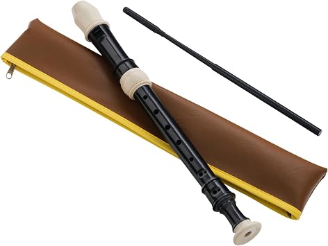 ZAZA- Quality Soprano Recorder with Zipper Bag, Cleaning Rod, and Grease. Features GR fingering.