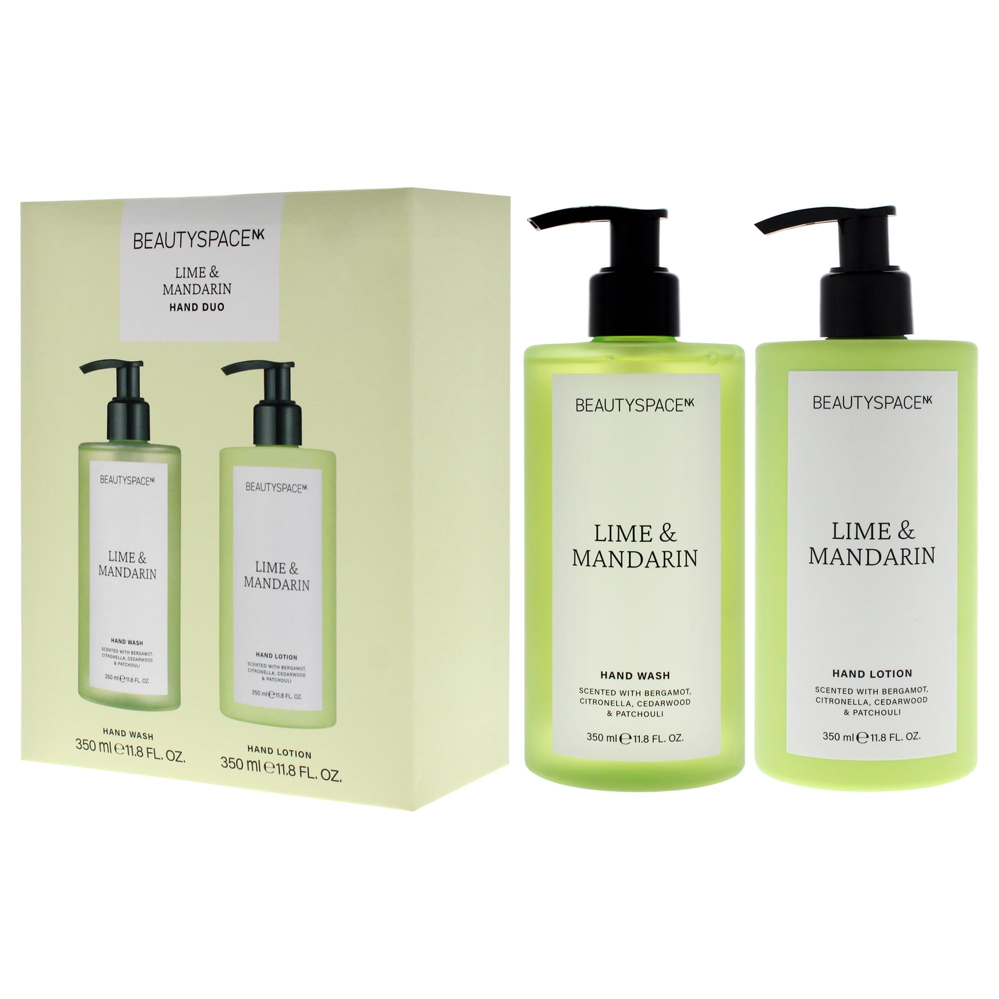 Beauty Space Hand Lotion Duo - Limen and Mandarin by BeautySpace for Unisex - 2 Pc 11.8oz Hand Lotion, 11.8oz Hand Wash - Image 4