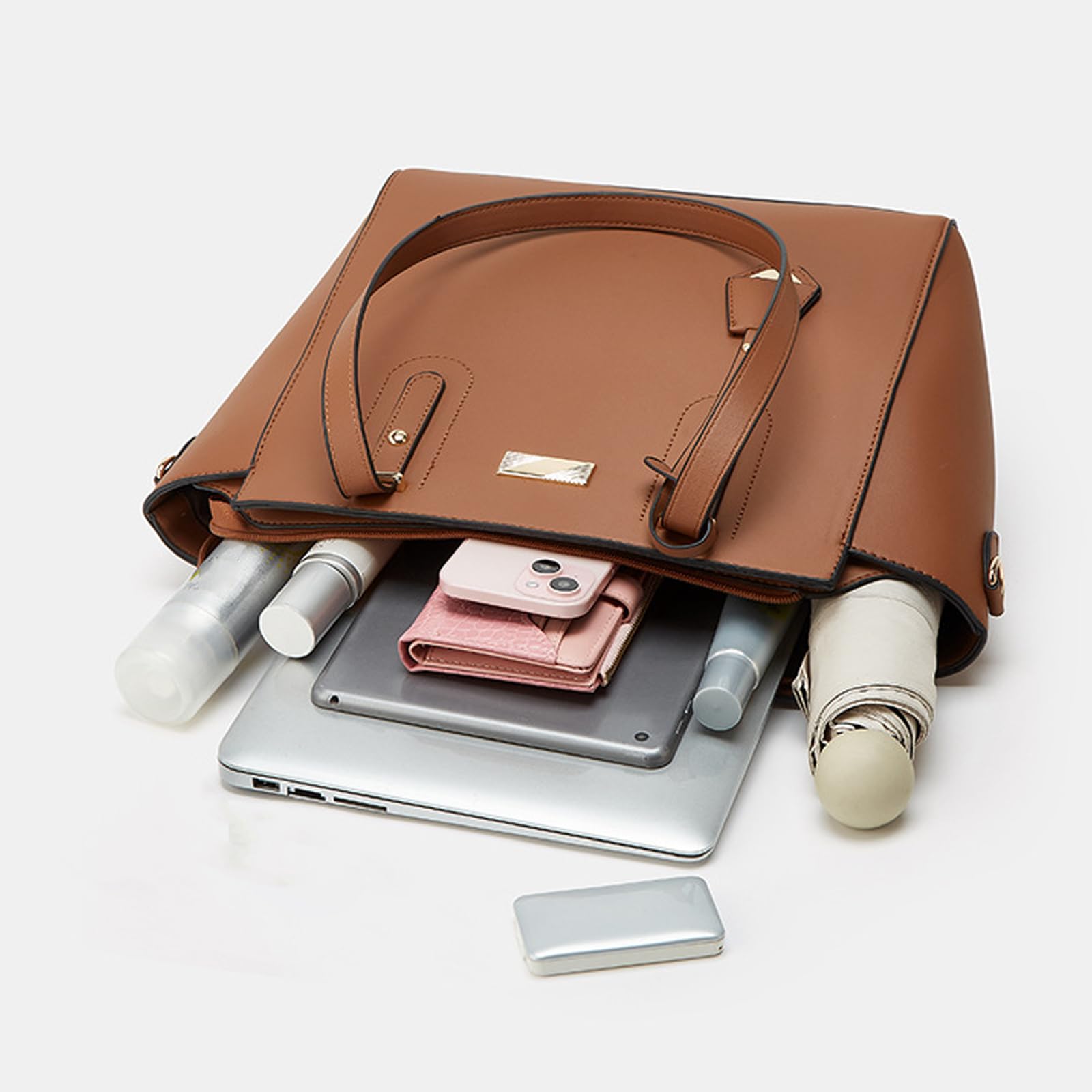 Borsa a tracolla in PU morbido capacità Tasche multiple e tracolla regolabile Borsa a tracolla per uffici e uso quotidiano Lavoro capacità